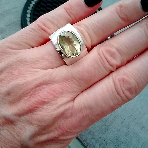 COPY - AVAILABLE FOR SALE 925 silver citrine ring - Picture 4 of 5